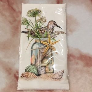 Sea Gull Mason Jar Designer Kitchen Towel NWT
